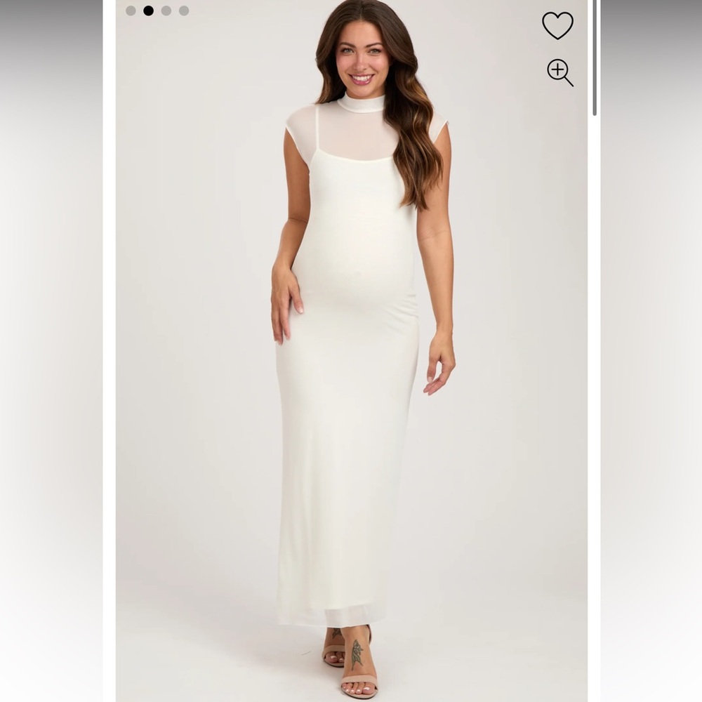Pink blush maternity dress